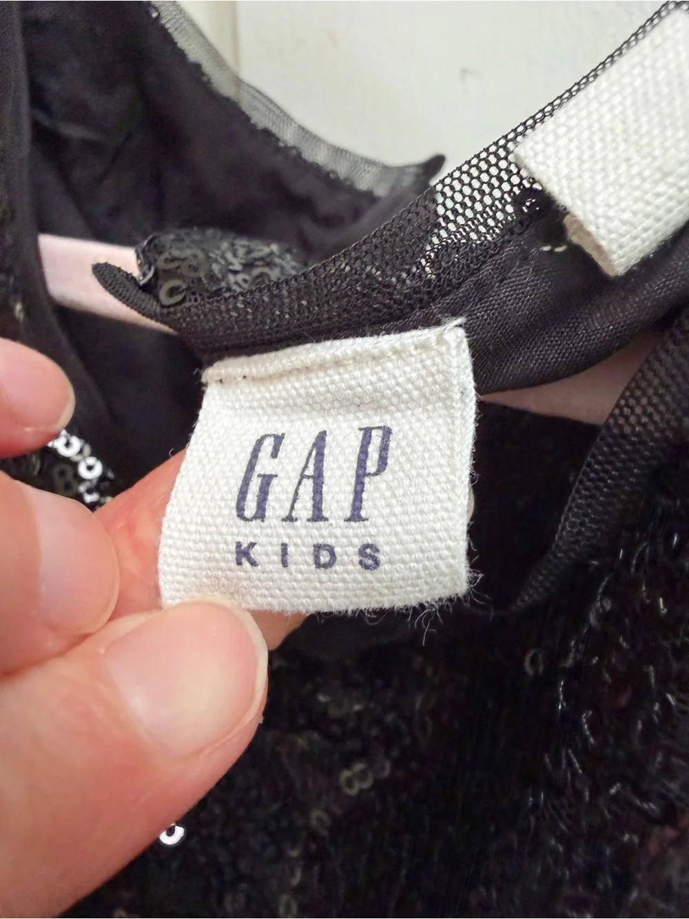 NWOT GAP Girls XS 4-5 Black Sequin Sleeveless Flowy Party Dress